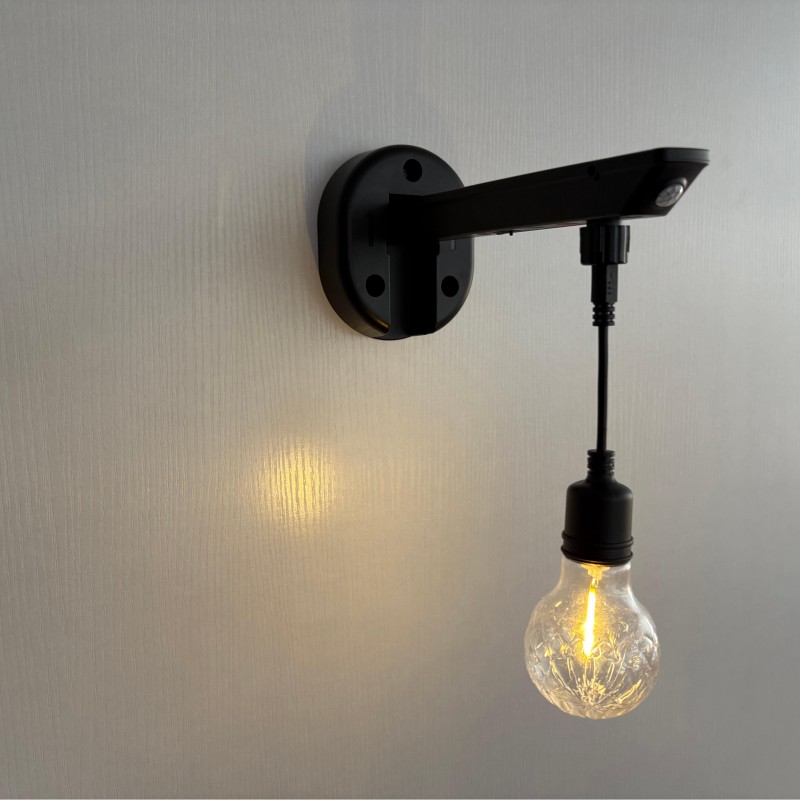 Solar powered LED wall light