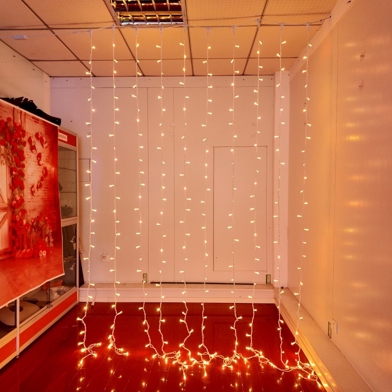 Rubber material glue filling process curtain string lights